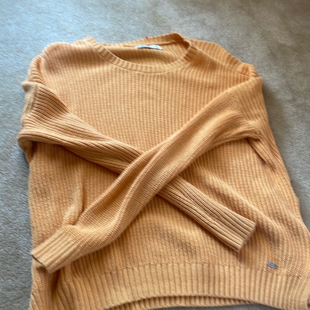 Yellow hollister sweater